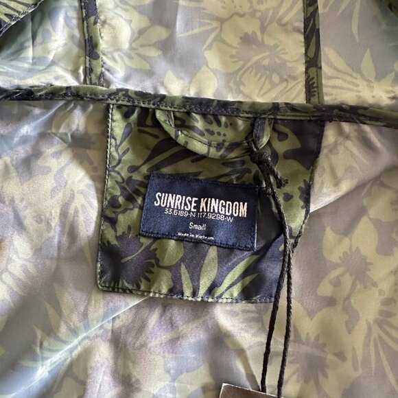 Sunrise Kingdom Men’s Lightweight Windbreaker Jacket Water Resistant Olive Small - Picture 6 of 12